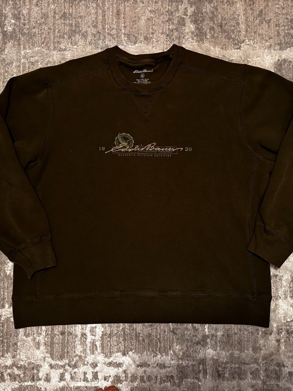 Vintage Y2K Eddie Bauer Heavy Duty Thick Crewneck Sweatshirt Faded Size XL